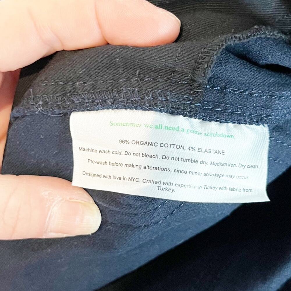 MM Lafleur The Milo Wide Leg Trouser Jeans Navy Blue 8 - Picture 5 of 5
